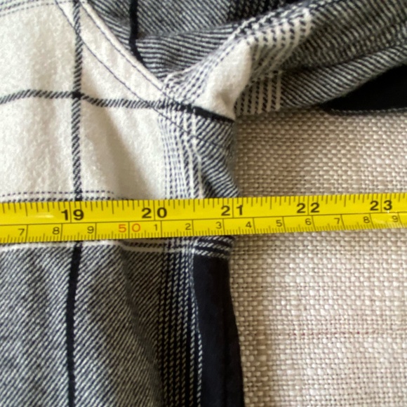 Old Navy Mens Black White Cotton Flannel Relaxed Fit Casual Shirt- Sz-L - Picture 13 of 15